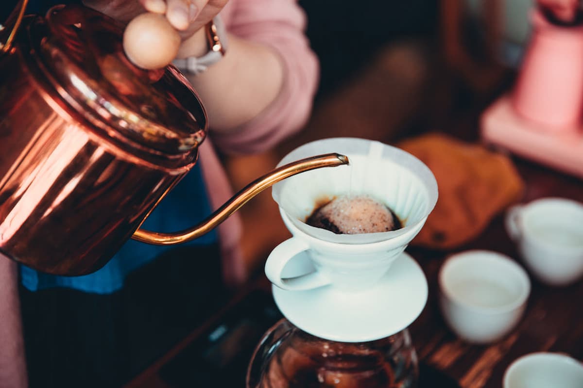 pouring coffee